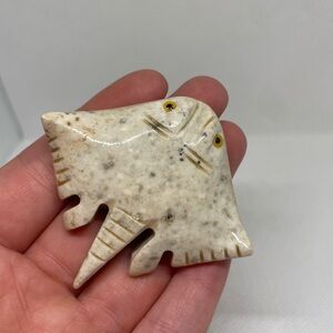 Soapstone Stingray Crystal Carving